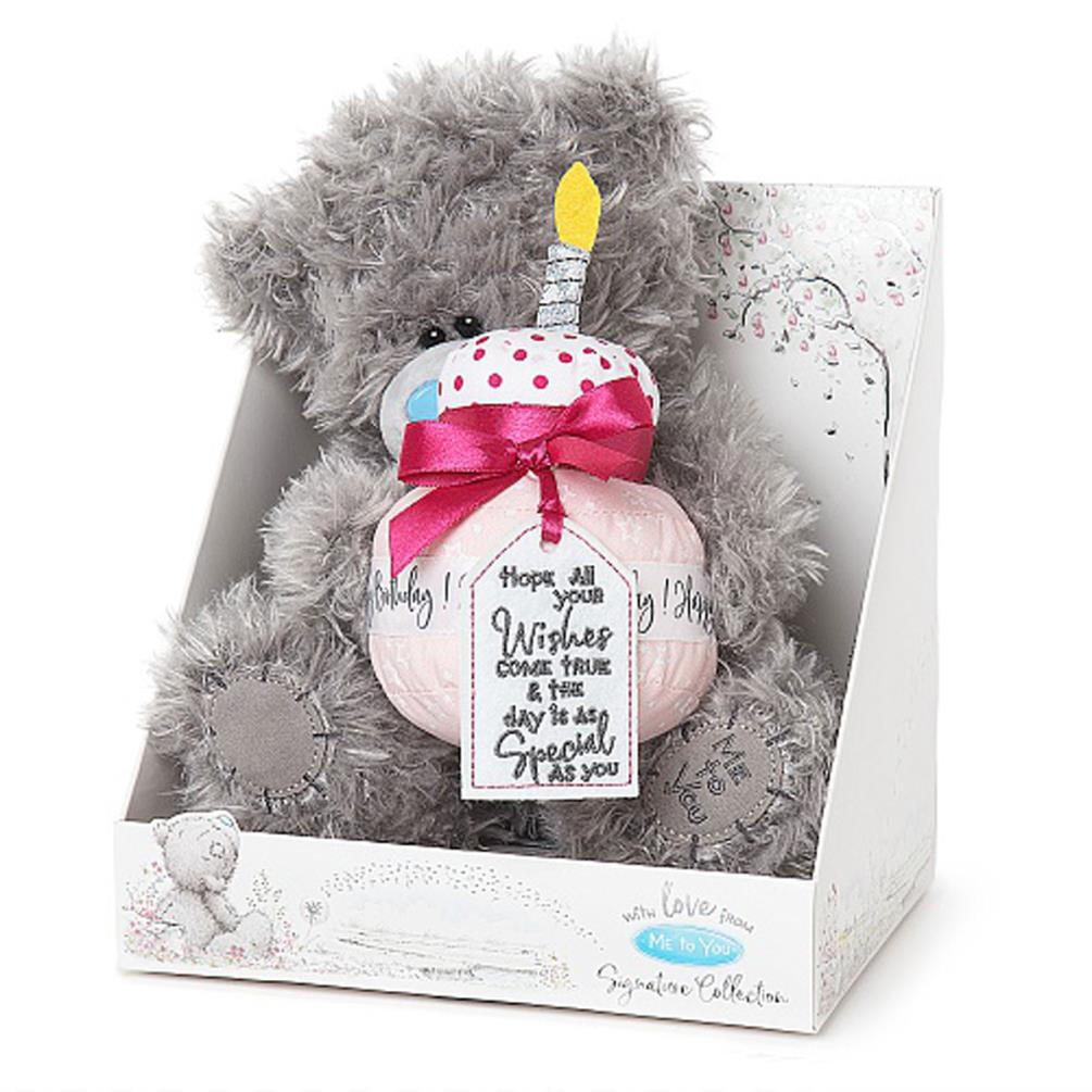 9" Holding Birthday Cake Me to You Bear Extra Image 1